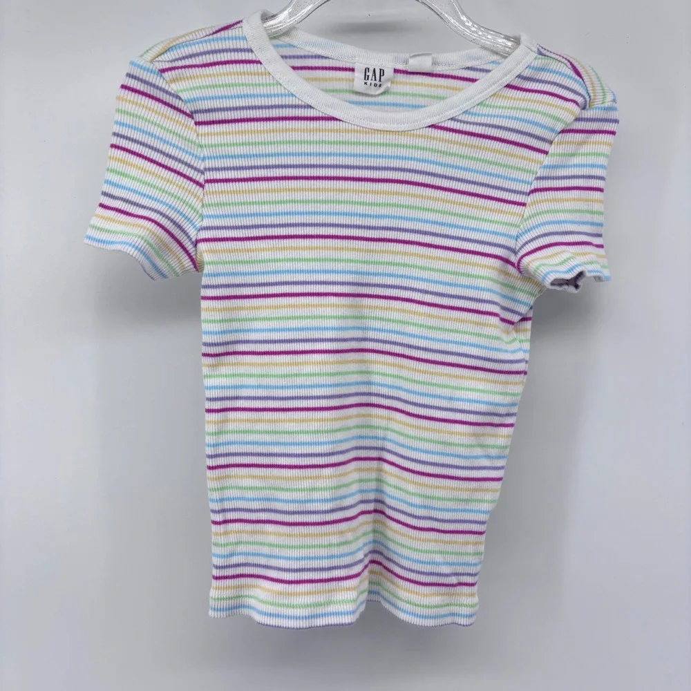 GAP Kids Multicolor Striped Short Sleeve Tee